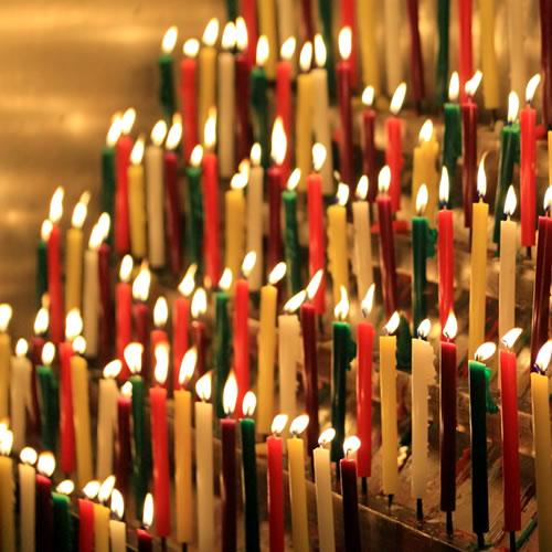 五色ローソクに思いを込めてのイメージ